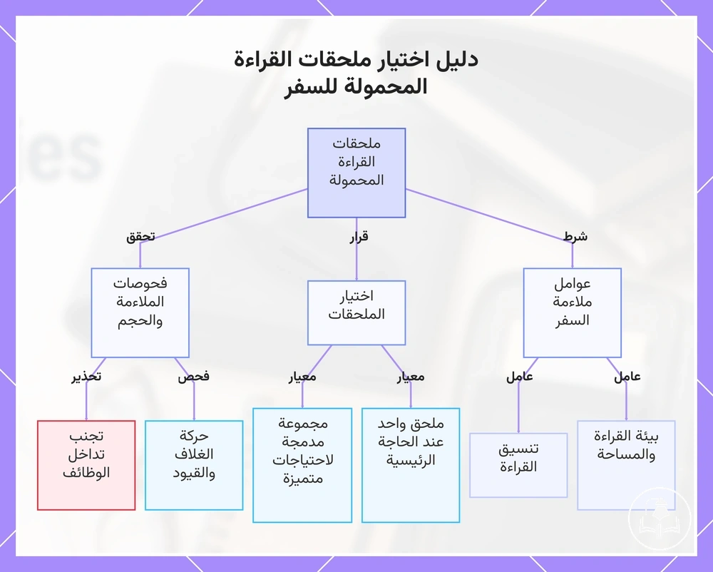 دليل اختيار ملحقات القراءة المحمولة للسفر