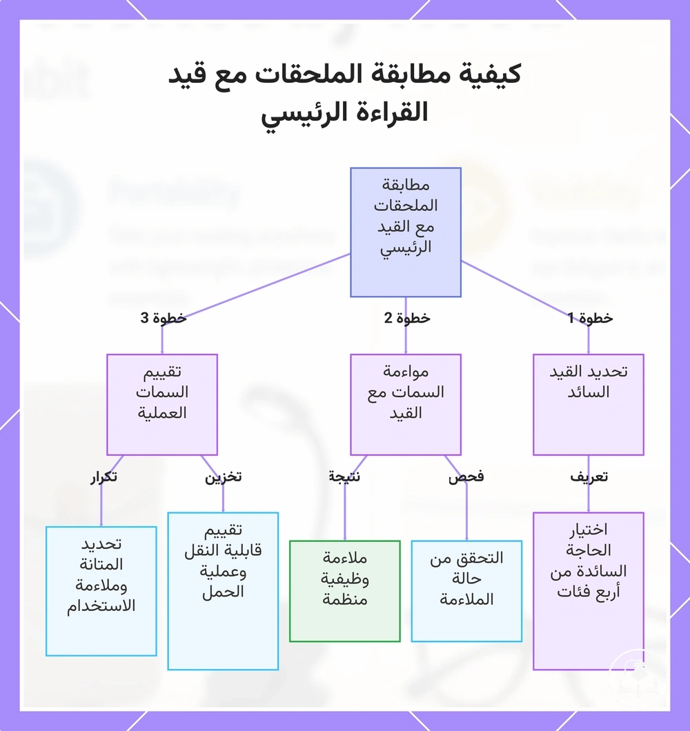 كيفية مطابقة الملحقات مع قيد القراءة الرئيسي