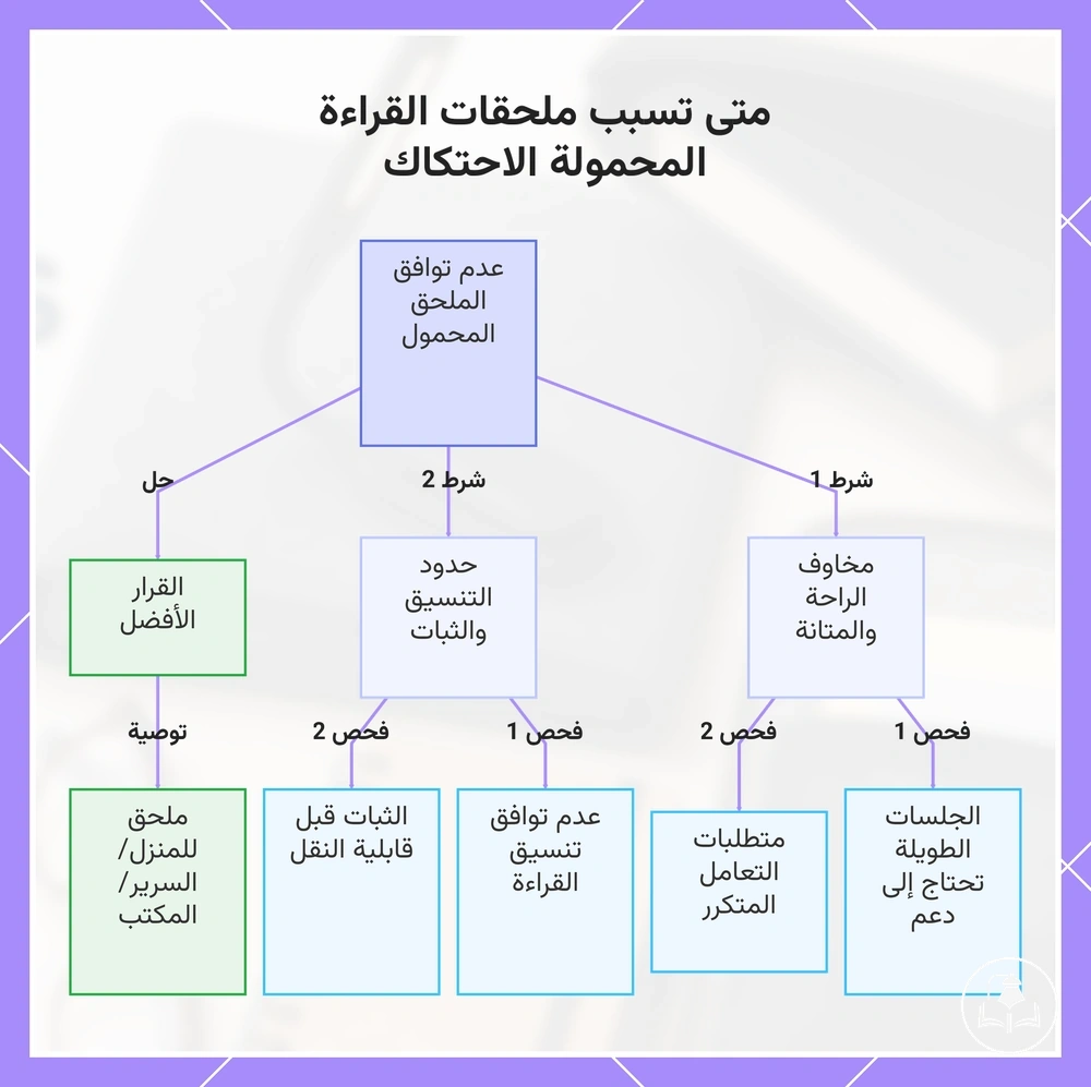 متى تسبب ملحقات القراءة المحمولة الاحتكاك