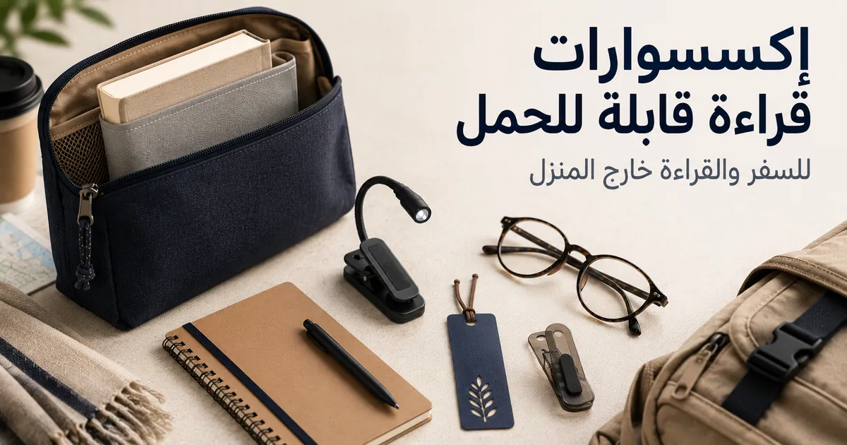 إكسسوارات قراءة قابلة للحمل مجهزة للسفر مع أدوات مدمجة للقراءة خارج المنزل