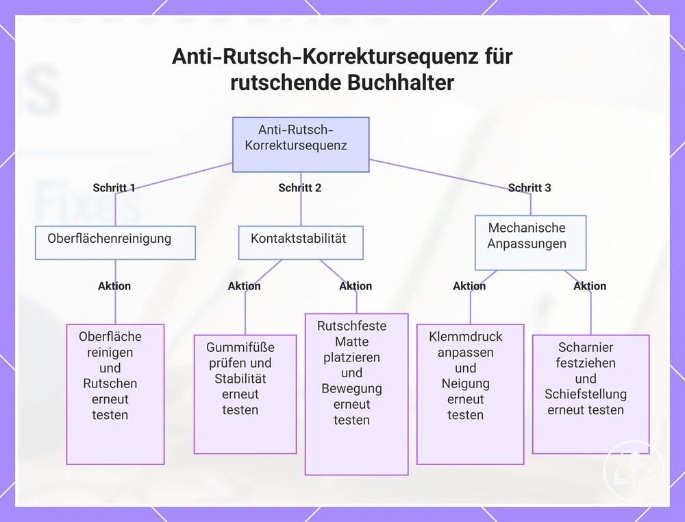 Anti-Rutsch-Korrektursequenz für rutschende Buchhalter