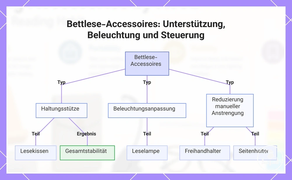 Bettlese-Accessoires: Unterstützung, Beleuchtung und Steuerung
