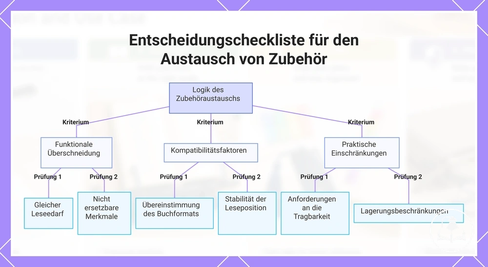 Entscheidungscheckliste für den Austausch von Zubehör