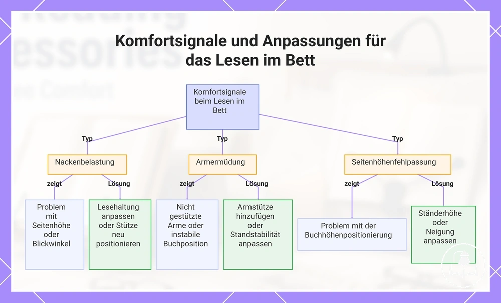 Komfortsignale und Anpassungen für das Lesen im Bett