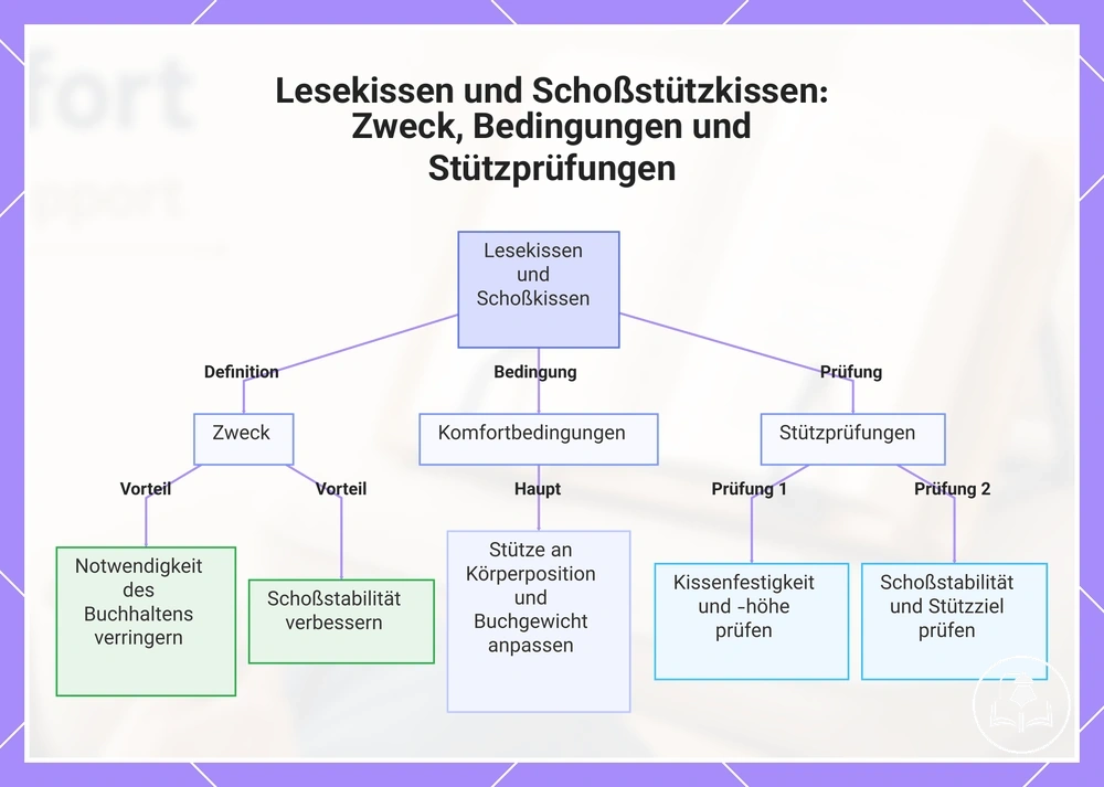 Lesekissen und Schoßstützkissen: Zweck, Bedingungen und Stützprüfungen