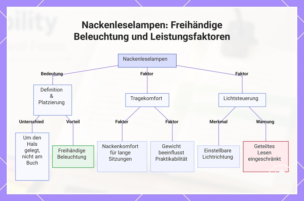 Nackenleselampen: Freihändige Beleuchtung und Leistungsfaktoren
