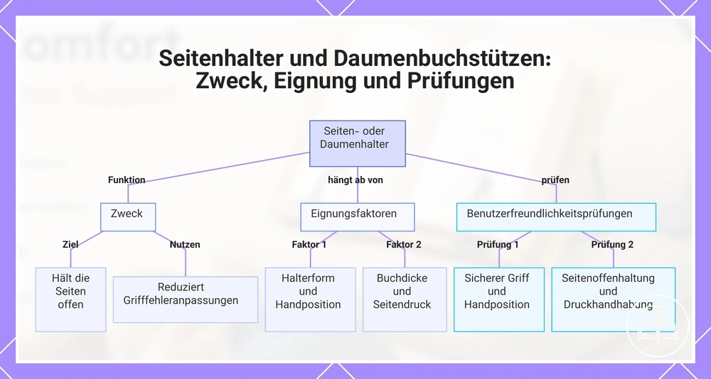 Seitenhalter und Daumenbuchstützen: Zweck, Eignung und Prüfungen