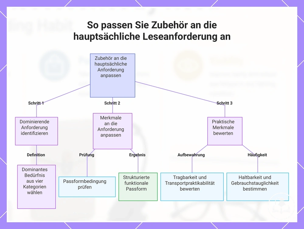 So passen Sie Zubehör an die hauptsächliche Leseanforderung an