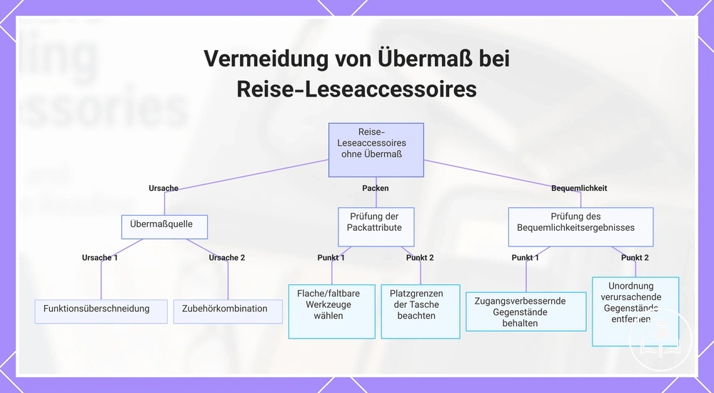 Vermeidung von Übermaß bei Reise-Leseaccessoires