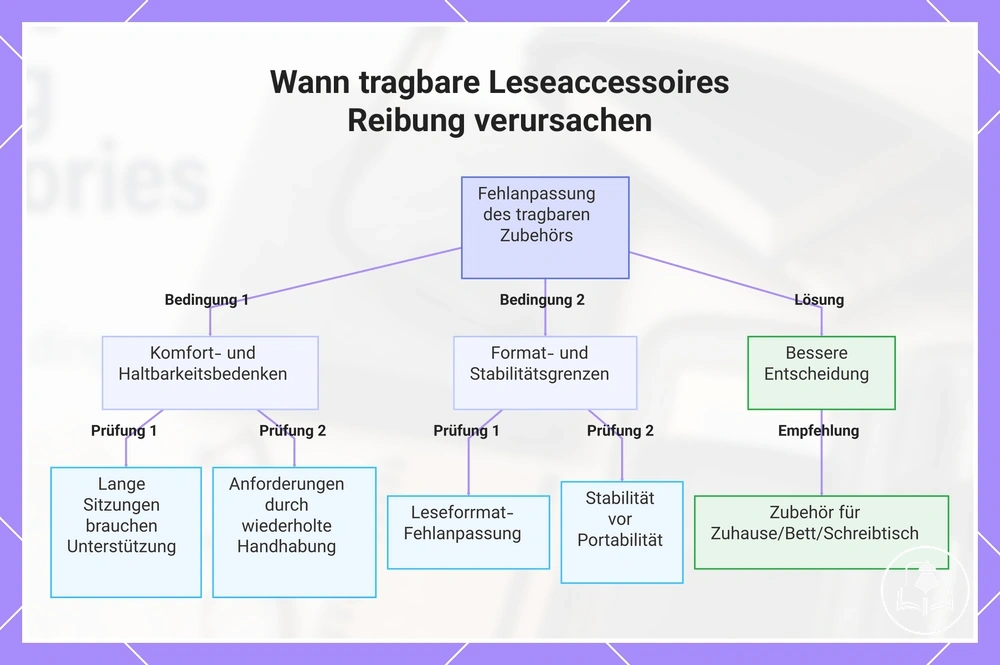 Wann tragbare Leseaccessoires Reibung verursachen
