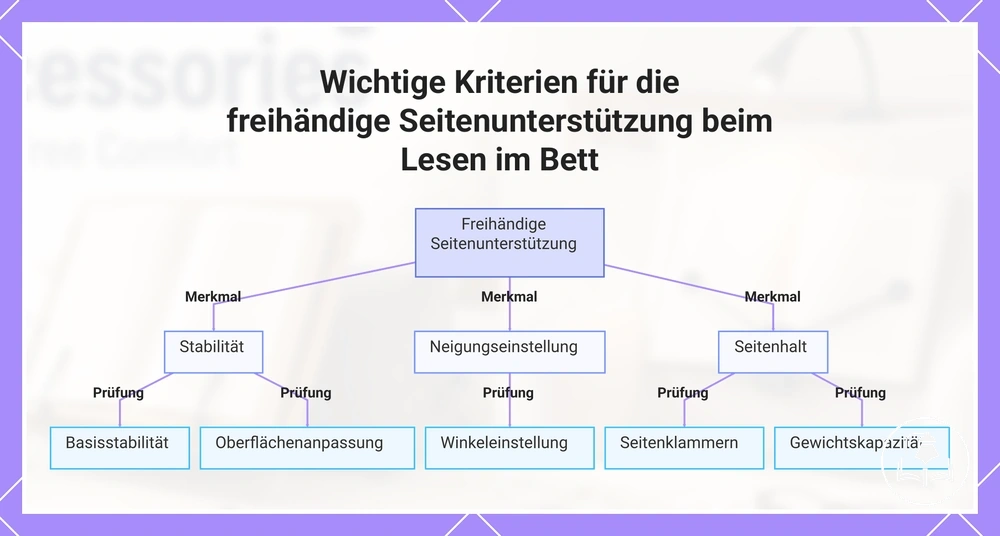 Wichtige Kriterien für die freihändige Seitenunterstützung beim Lesen im Bett