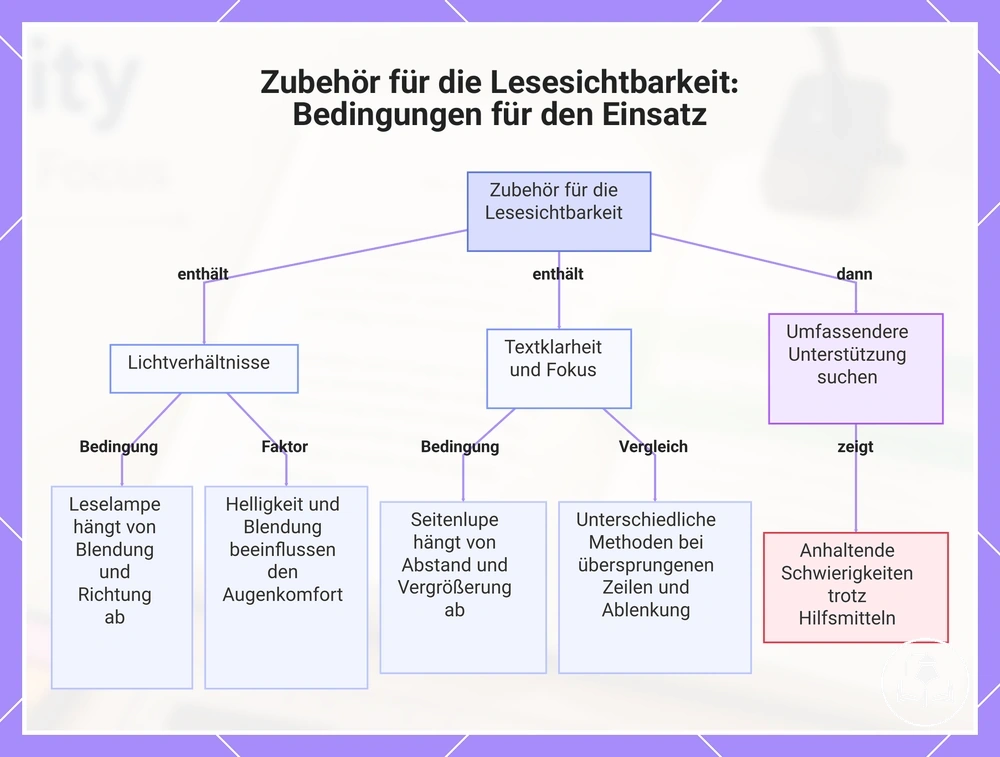 Zubehör für die Lesesichtbarkeit: Bedingungen für den Einsatz