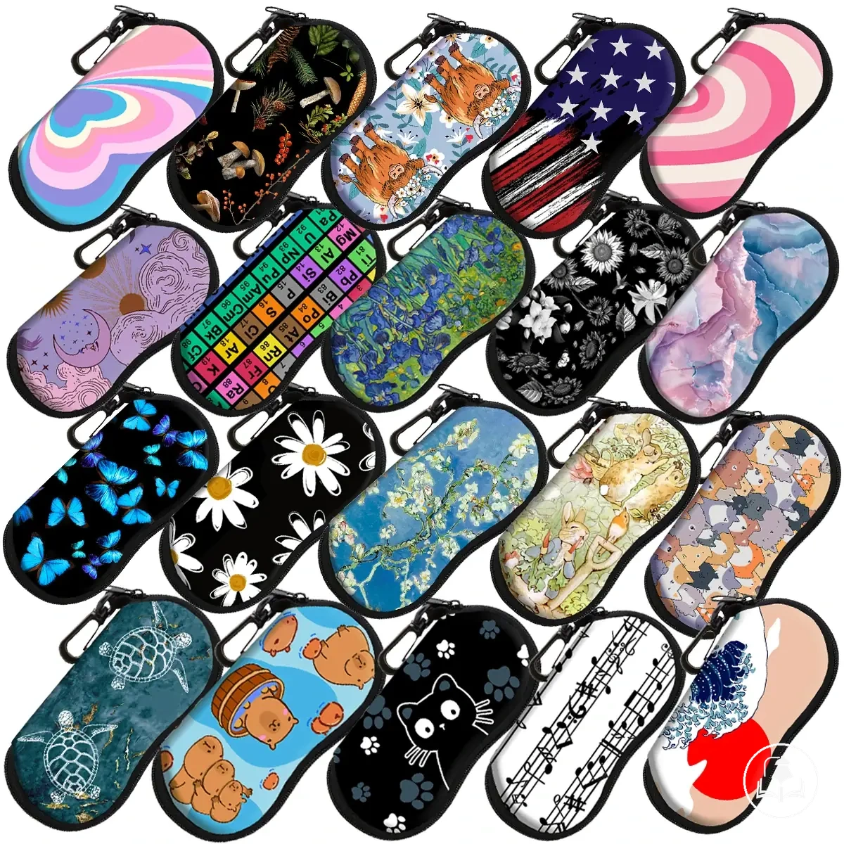 Van Gogh style glasses case for storing sunglasses or reading eyewear