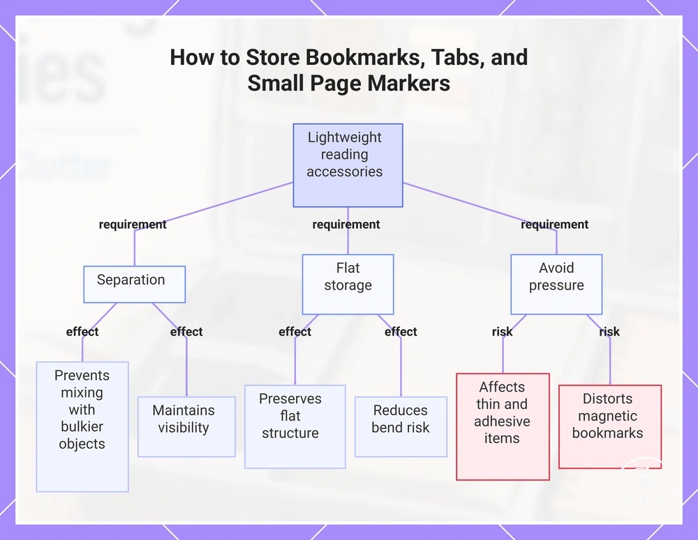 How to Store Bookmarks, Tabs, and Small Page Markers