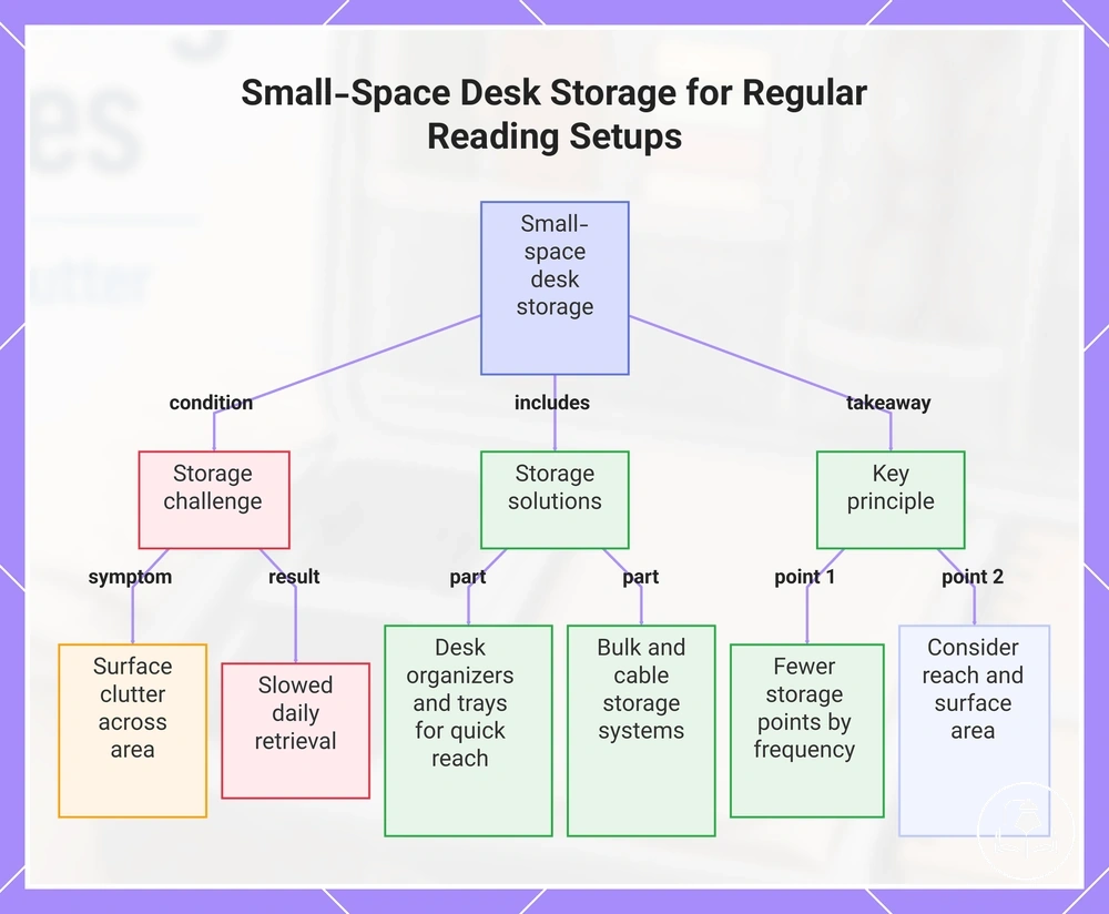 Small-Space Desk Storage for Regular Reading Setups
