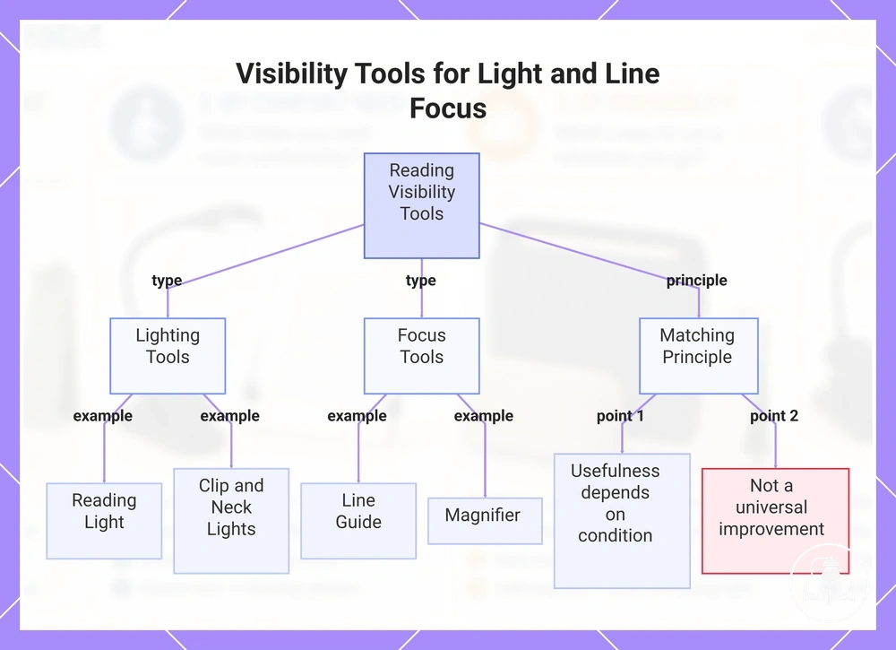 Visibility Tools for Light and Line Focus