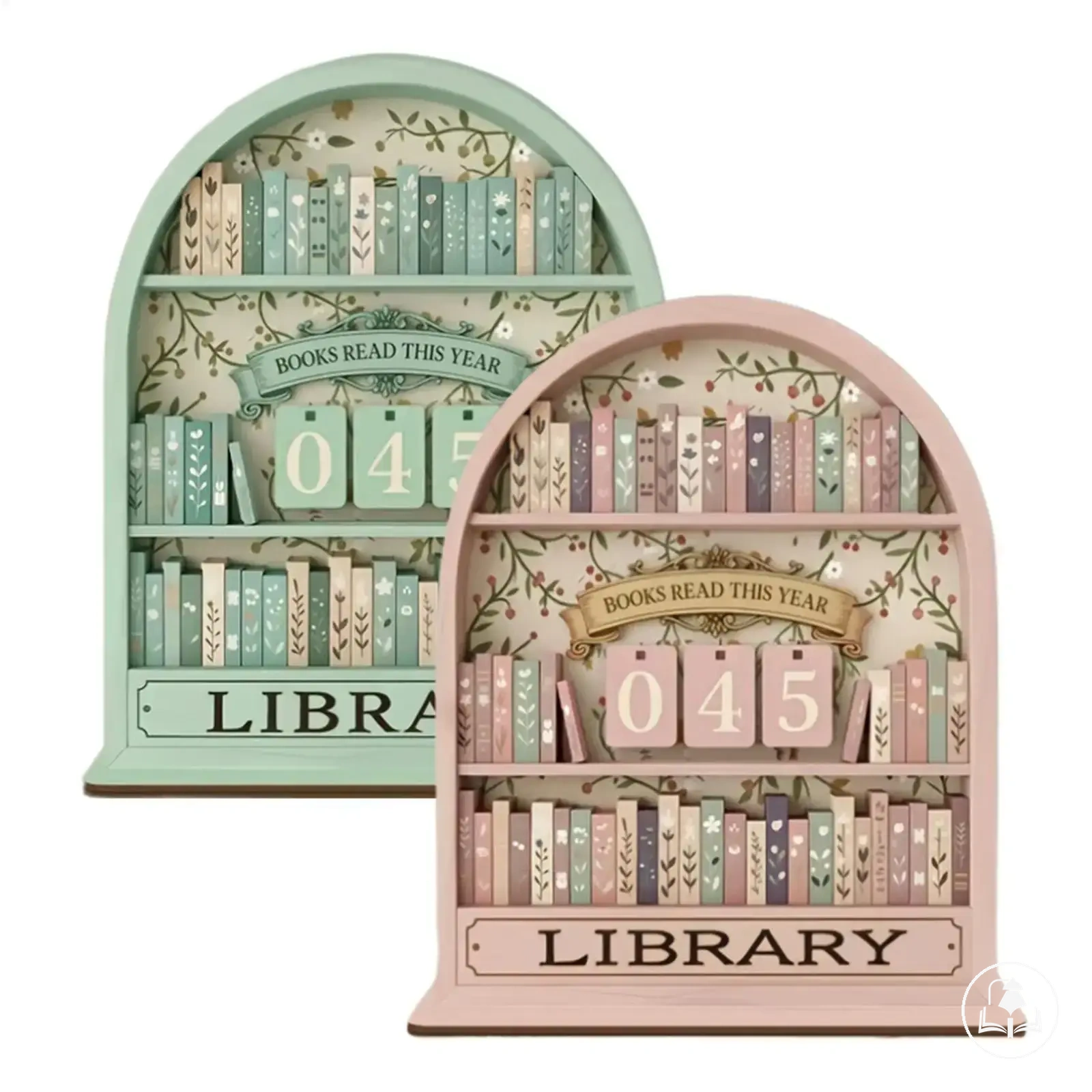 Señal de madera para contar libros y seguir el progreso de lectura