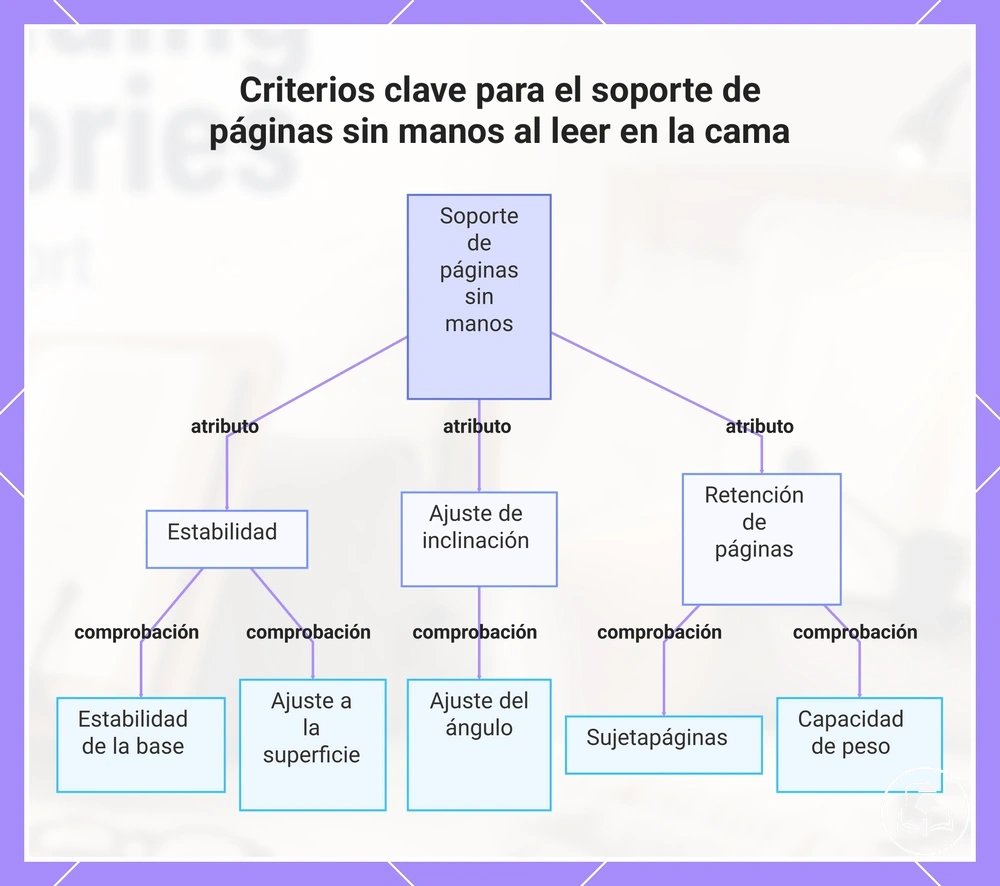 Criterios clave para el soporte de páginas sin manos al leer en la cama
