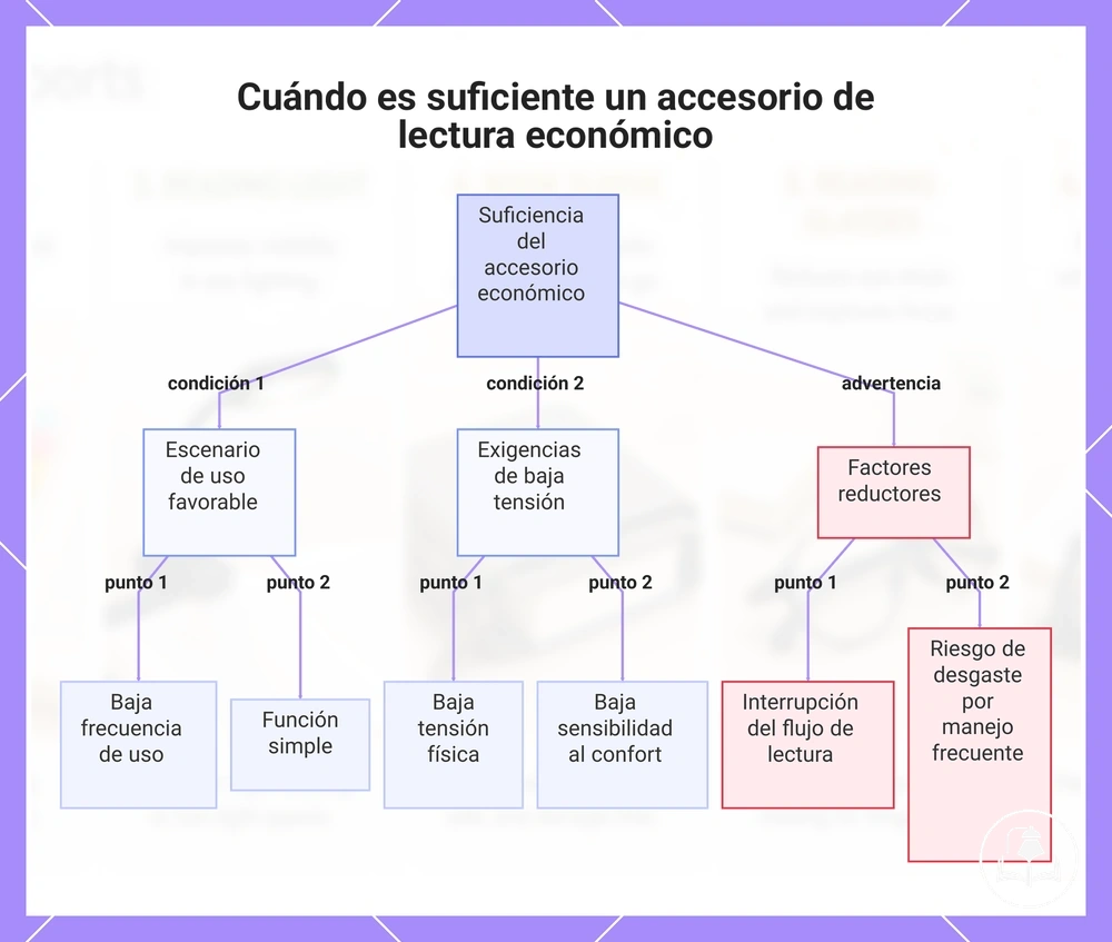 Cuándo es suficiente un accesorio de lectura económico