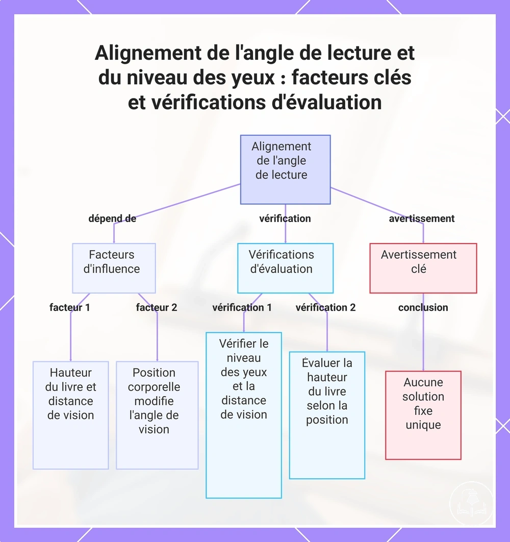 Alignement de l'angle de lecture et du niveau des yeux : facteurs clés et vérifications d'évaluation