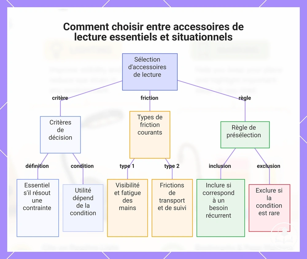 Comment choisir entre accessoires de lecture essentiels et situationnels