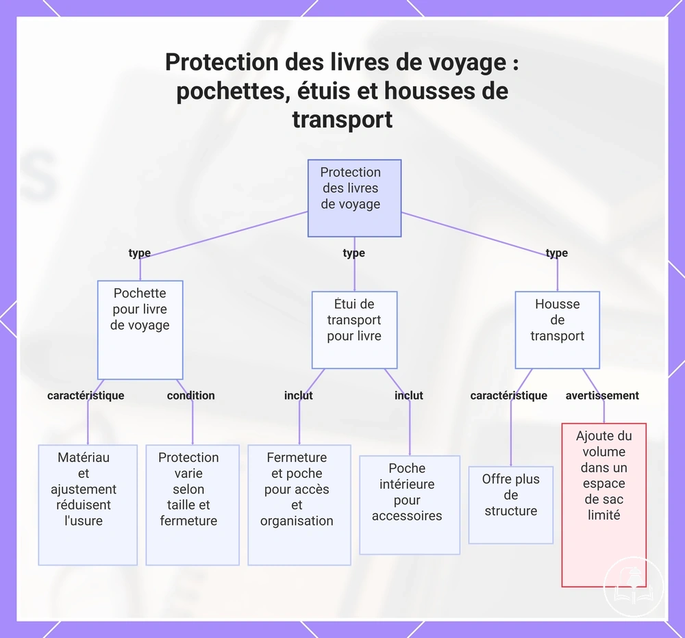 Protection des livres de voyage : pochettes, étuis et housses de transport