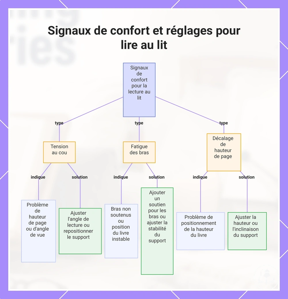 Signaux de confort et réglages pour lire au lit
