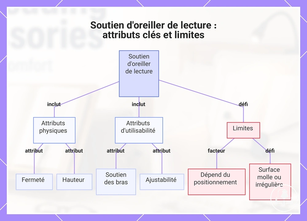 Soutien d'oreiller de lecture : attributs clés et limites