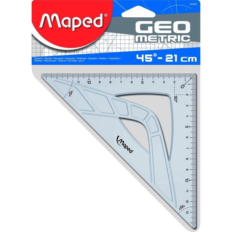 Equerre 21 cm 45° Geometric MAPED – MaLibrairieEnLigne