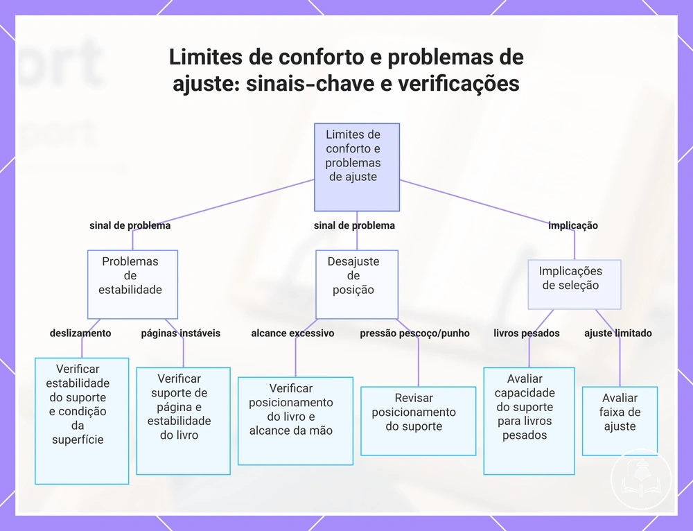 Limites de conforto e problemas de ajuste: sinais-chave e verificações