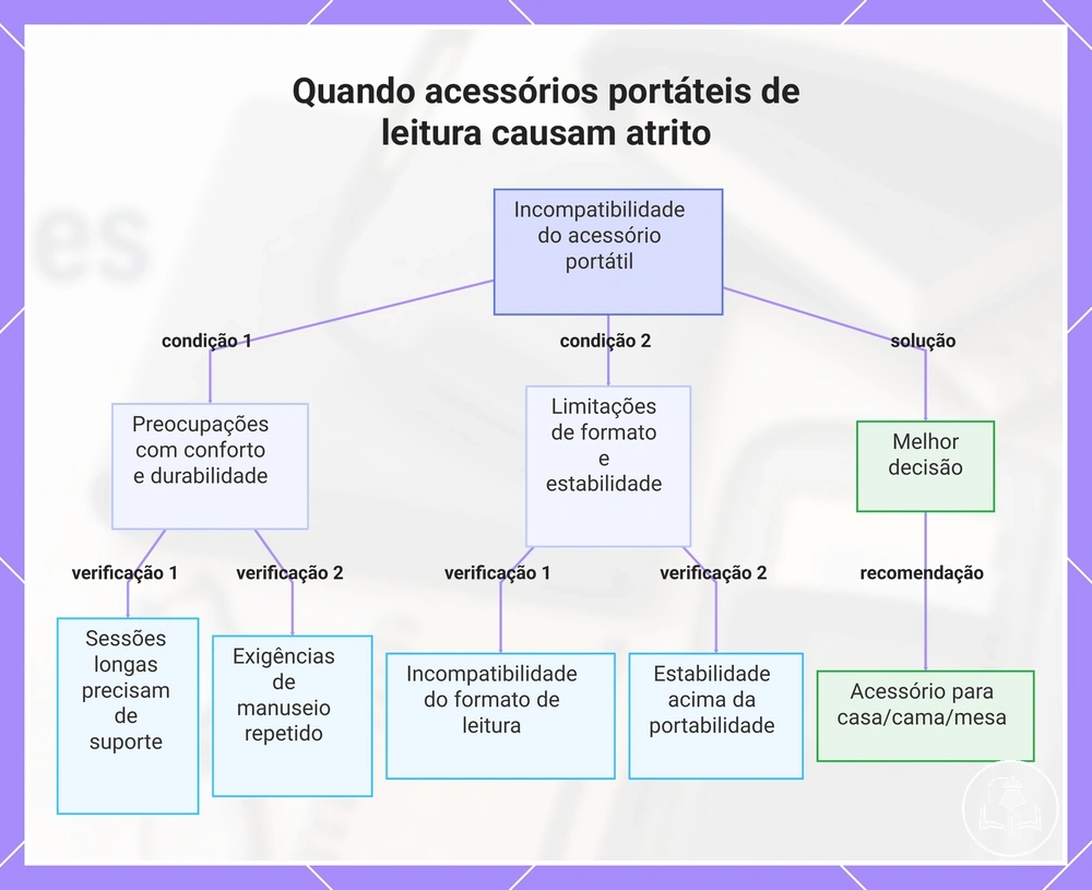 Quando acessórios portáteis de leitura causam atrito