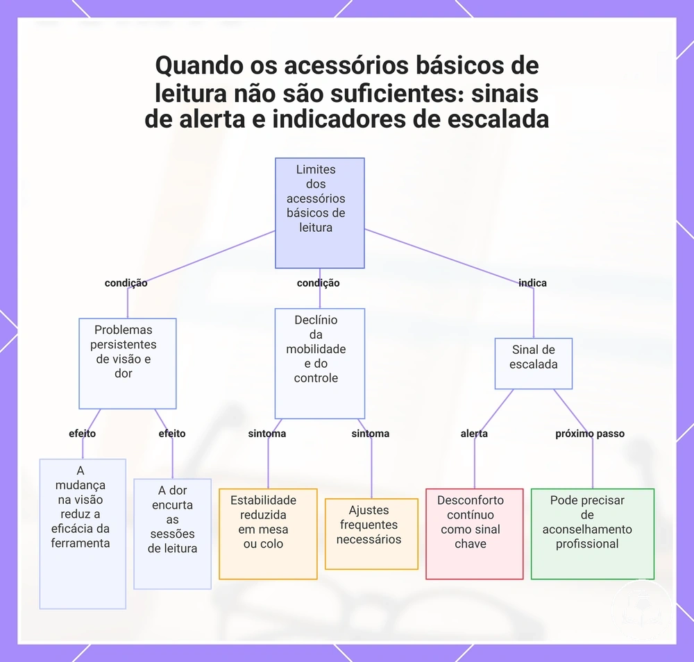 Quando os acessórios básicos de leitura não são suficientes: sinais de alerta e indicadores de escalada