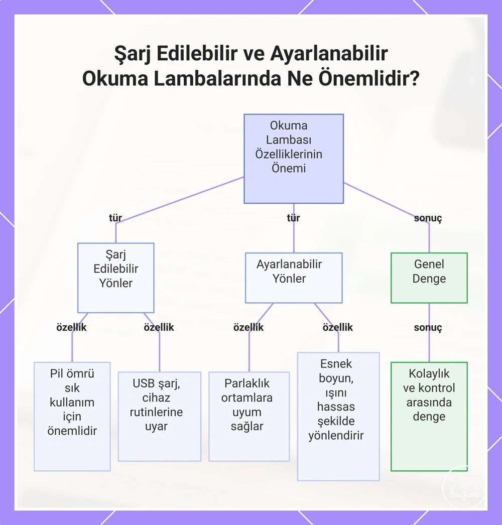 Şarj Edilebilir ve Ayarlanabilir Okuma Lambalarında Ne Önemlidir?