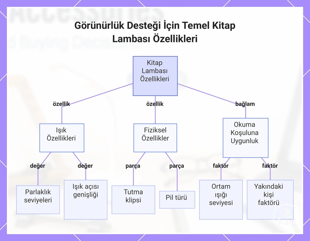 Görünürlük Desteği İçin Temel Kitap Lambası Özellikleri