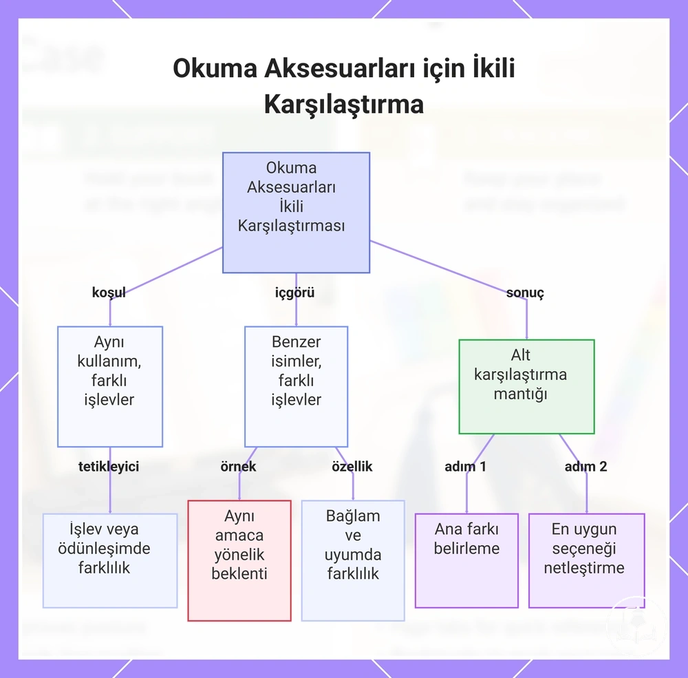 Okuma Aksesuarları için İkili Karşılaştırma