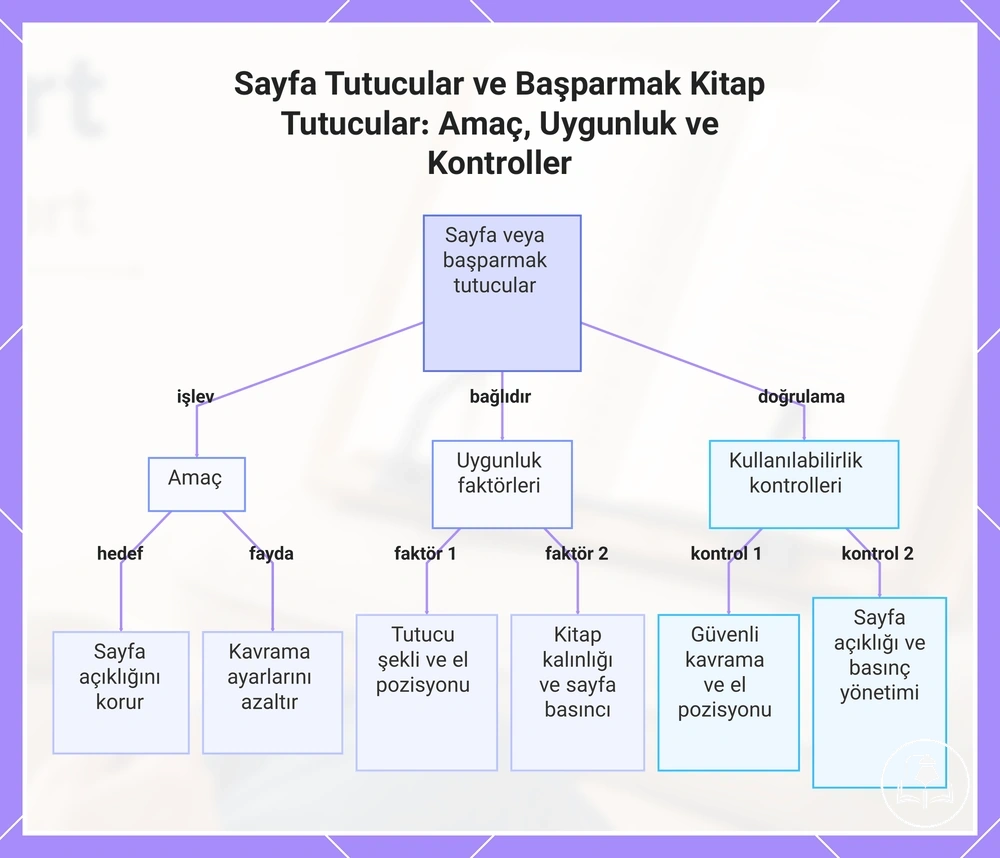 Sayfa Tutucular ve Başparmak Kitap Tutucular: Amaç, Uygunluk ve Kontroller